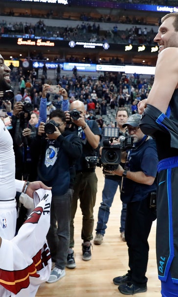 Wade, Nowitzki share eventful history as honorary All-Stars